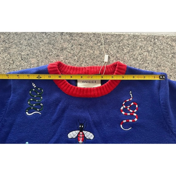 Designer All Over Embroidered Patch Style Fashion Sweater Small/Medium - Picture 8 of 16